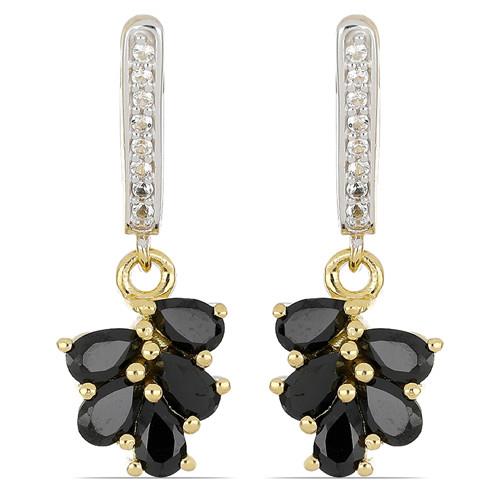 BUY 925 SILVER NATURAL BLACK ONYX MULTI GEMSTONE EARRINGS